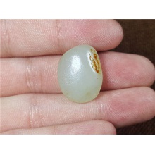 琪玉商城和田玉细腻白玉籽料4.5克已配2917手链