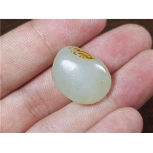 琪玉商城和田玉细腻白玉籽料4.5克已配2917手链